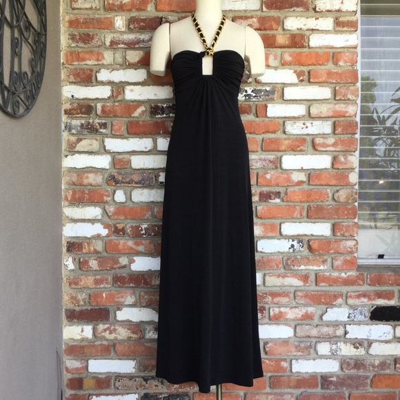 Gorgeous SELE’ Black Peek-A-Boo Halter Dress/Gown! - Picture 2 of 7